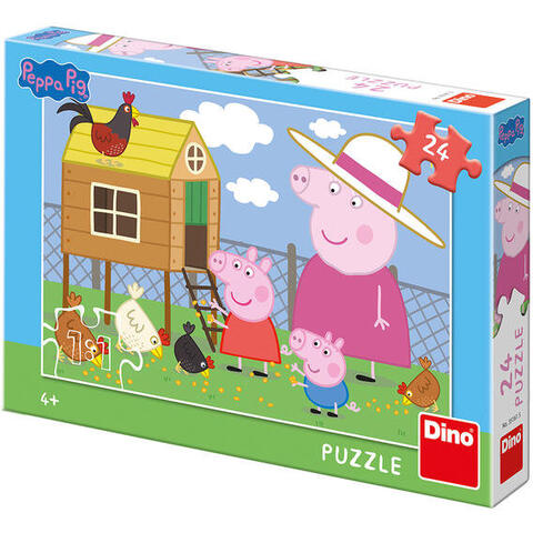 Puzzle 24 piese Dino - Peppa Pig