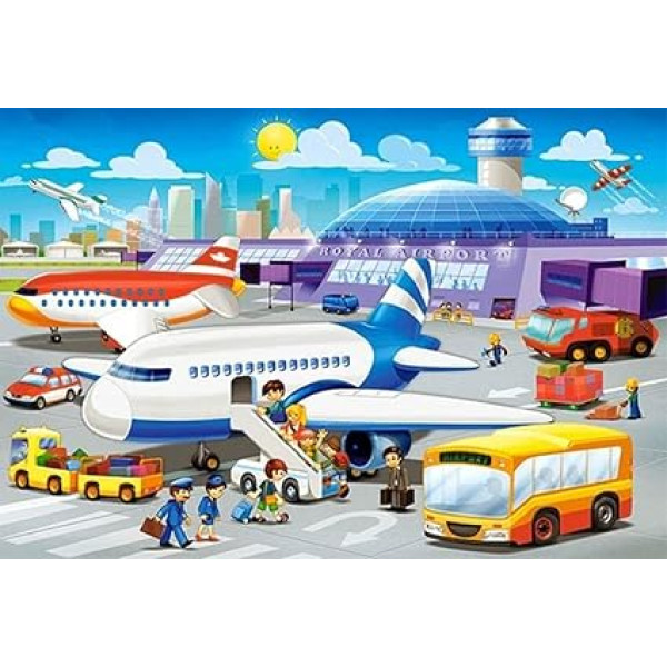 Puzzle  Castorland 40 maxi - A day at the airport Puzzle  Castorland 40 maxi - A day at the airport