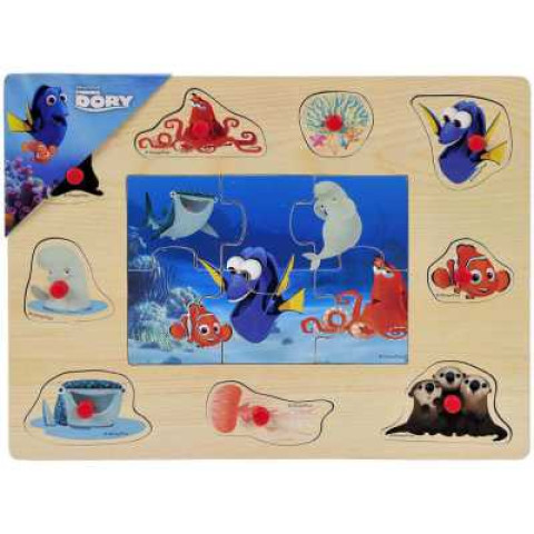 Puzzle Mozaic de lemn cu pins Dory