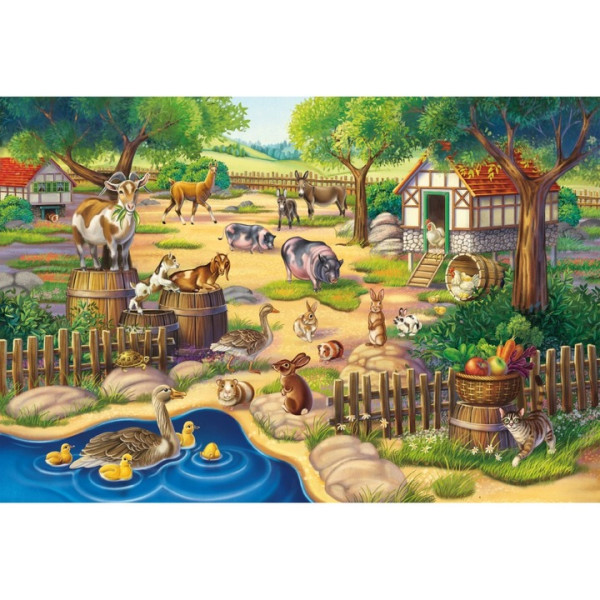 Puzzle Schmidt - Animalele mele favorite, 3x48 piese, cu poster