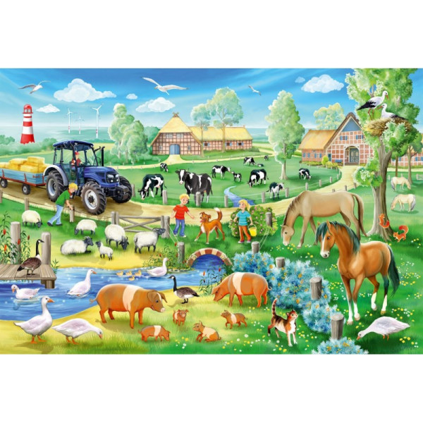 Puzzle Schmidt - Bauernhof, 3x48 piese