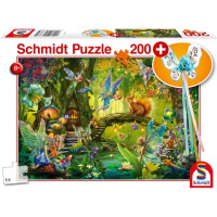 Puzzle Schmidt - Fairies in the forest, 200 piese, cu bacheta magica