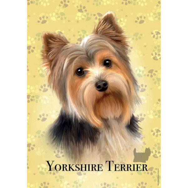 Puzzle cu 100 de piese în mini cutie tip cub - Yorkshire Terrier Educa