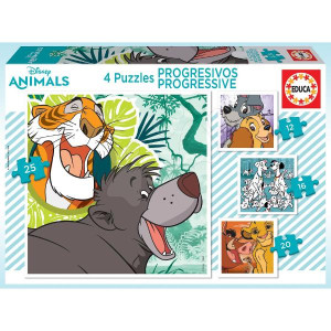 Puzzle progresiv Disney Animals 2 (12+16+20+25 piese)