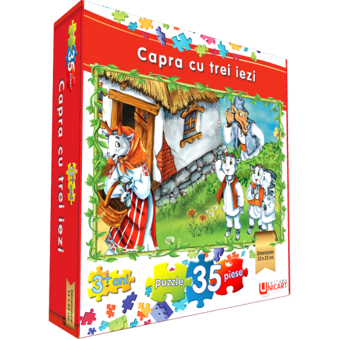 Joc Puzzle Capra cu trei iezi (35 piese)