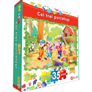 Puzzle 35 piese - Cei trei purceluși