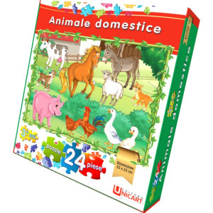 Puzzle 24 piese - Animale Domestice