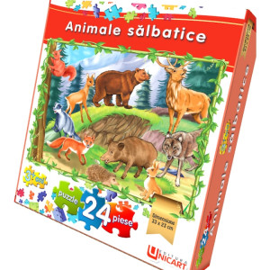 Puzzle, 24 piese Animale Salbatice