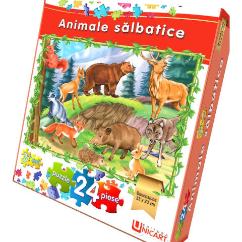 Puzzle, 24 piese Animale Salbatice