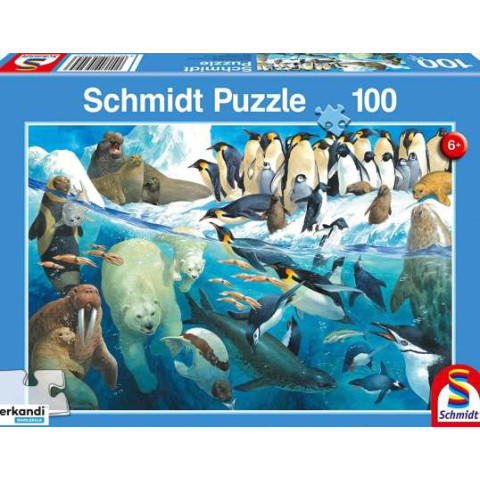 Puzzle cu animale de la Cercul Polar Arctic, 100 de piese