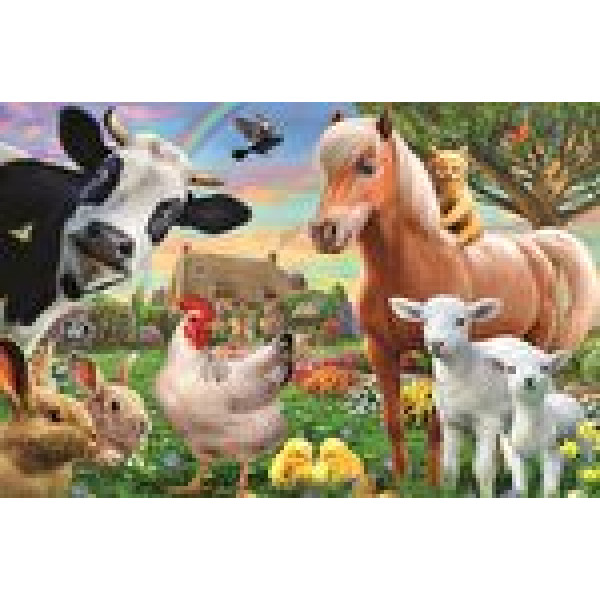 Puzzle Trefl ferma fericita, 60 piese