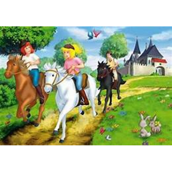Puzzle Schmidt - Bibi & Tina, 2x100 + 2x150 pieces, metal box