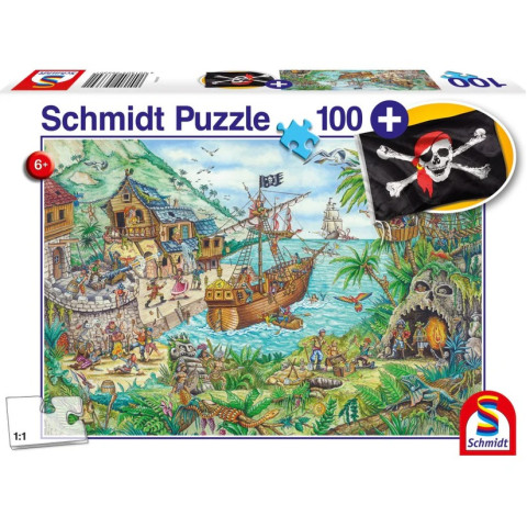 Puzzle Schmidt: Insula piratilor, 100 piese