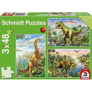 Schmidt Puzzle,Aventuri cu dinozauri, 48 de piese