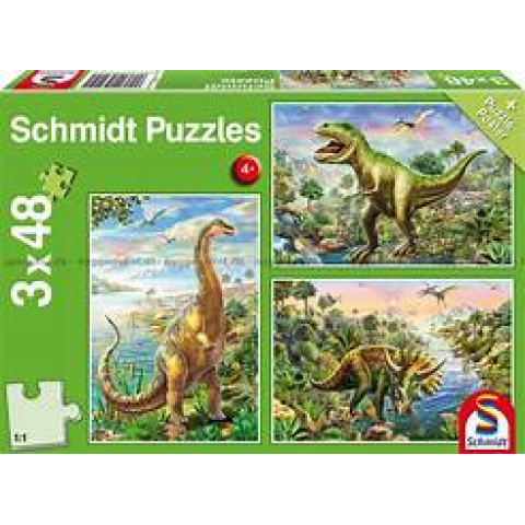 Schmidt Puzzle,Aventuri cu dinozauri, 48 de piese