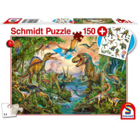Puzzle Schmidt: Dinozauri salbatici, 150 piese
