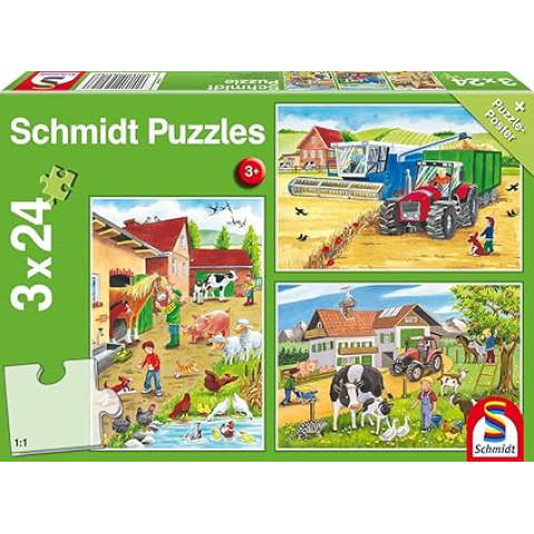 Puzzle Schmidt -On The Farm, 3x24 piese