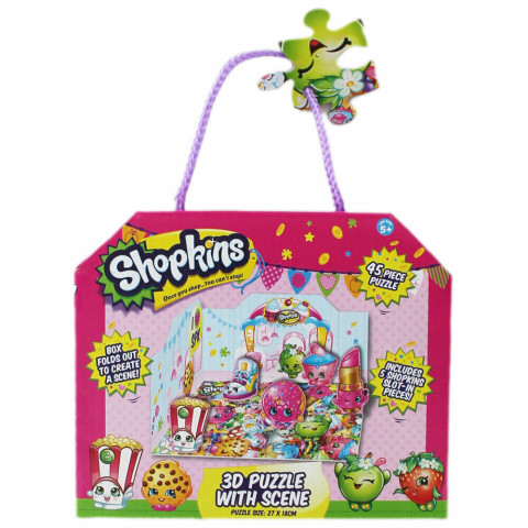 Puzzle mic 3D Shopkins, 45 piese, Grafix