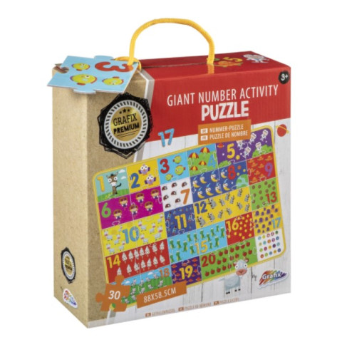 Puzzle Gigantic, Activități Cu Numere, 30 Piese, Grafix