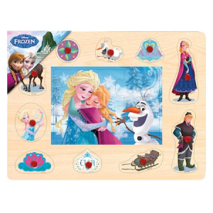 Puzzle Mozaic de lemn cu pins Frozen