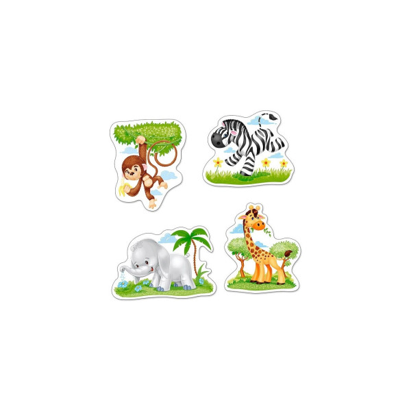 Puzzle 4 in 1 Castorland - African Animals, 3/4/6/9 piese