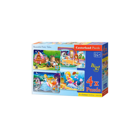 Puzzle 4 in 1 Castorland - Beautiful fairy tales, 8/12/15/20 piese