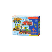 Puzzle Castorland 4 in 1 - Vehicles, 4/5/6/7 Piese