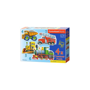 Puzzle Castorland 4 in 1 - Vehicles, 4/5/6/7 Piese