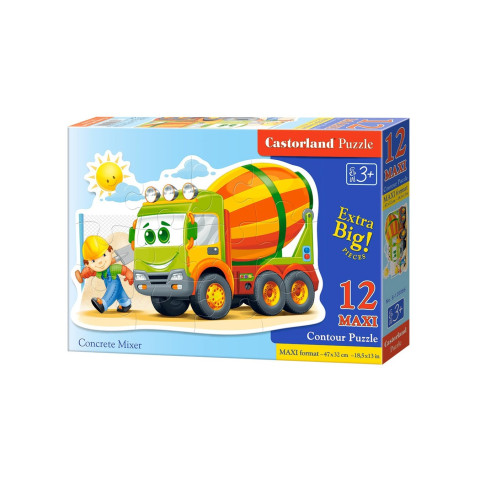 Puzzle Castorland - Concrete Mixer, 12 piese MAXI