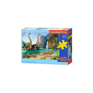 Puzzle Castorland - Dinozaur World, 60 piese