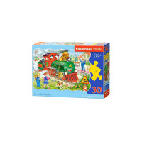 Puzzle Castorland - Green Locomotive, 30 Piese