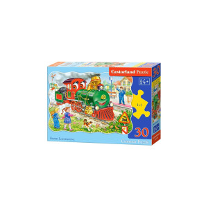 Puzzle Castorland - Green Locomotive, 30 Piese