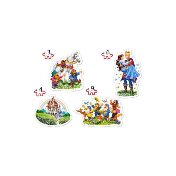 Puzzle Castorland - Snow White Story, 3/4/6/9 piese XXL