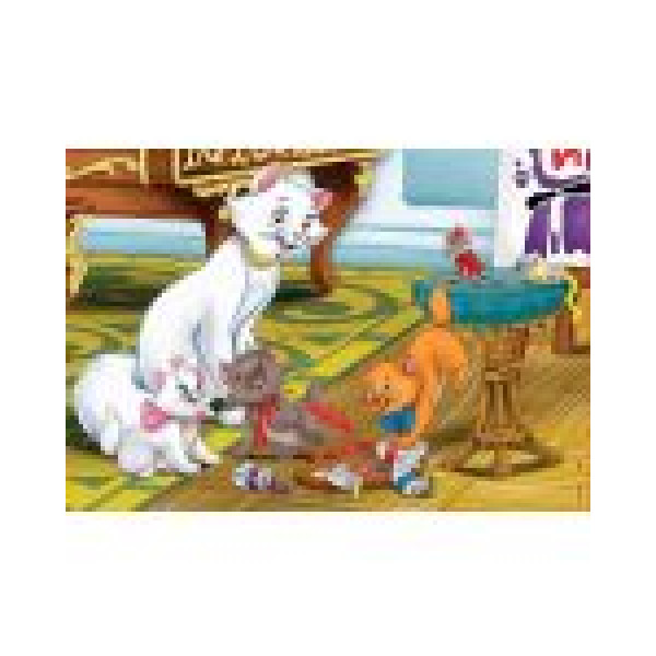 Puzzle Educa 2 x 25 de piese - Animale Disney, 101 dalmatieni si pisicile aristocrate