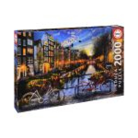 Puzzle Educa de 2000 piese - Amsterdam cu iubire, David M