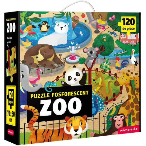Puzzle fosforescent 120 piese. Zoo