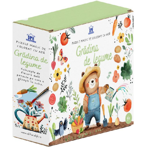 Puzzle magic de colorat cu apă: Grădina de legume