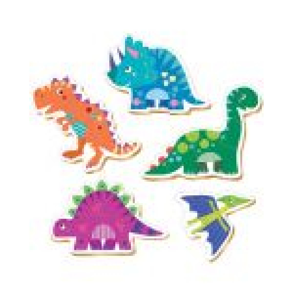 Puzzle pentru bebelusi Educa 5 in 1 - DInozauri