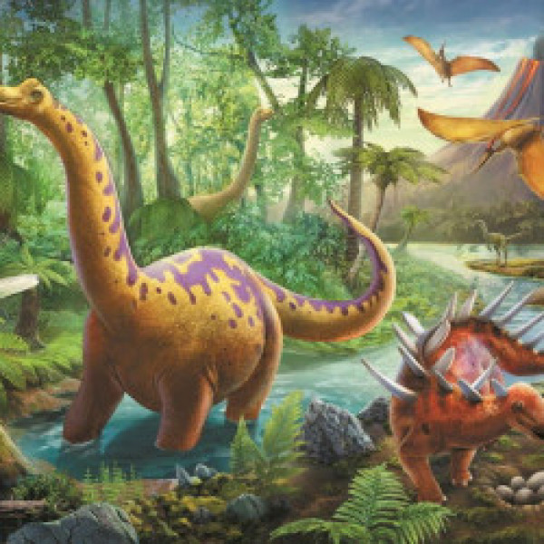 Puzzle Migrația Dinozaurilor, 60 Piese