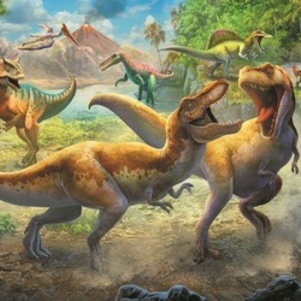 Puzzle Tyrannosauri In Luptă, 160 Piese