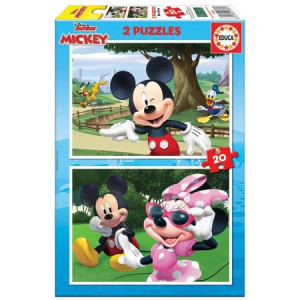 Puzzle 2x20 piese Mickey & Friends, Educa