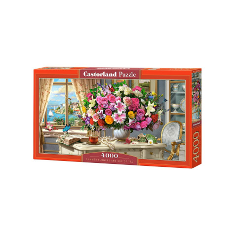 Puzzle Castorland - Summer Flowers And Cup Of Tea, 4000 piese 
