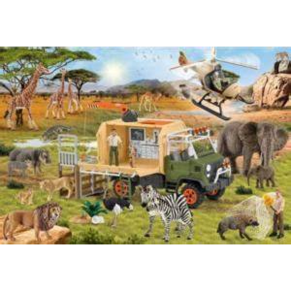 Puzzle Schmidt-Salvare veterinara, 60 piese, cu 2 figurine animale