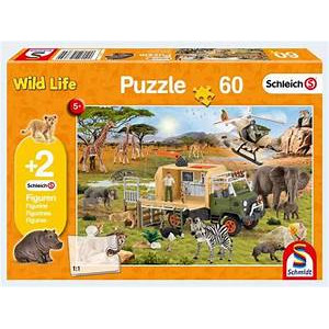 Puzzle Schmidt-Salvare veterinara, 60 piese, cu 2 figurine animale